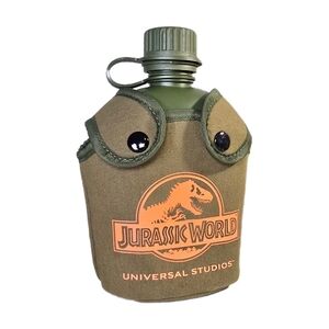 Jurassic World Park Canteen and Carrying Case - Universal Studios Park Souvenir